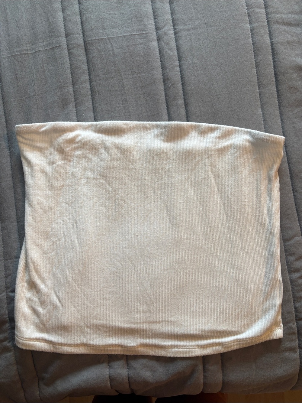 American Eagle Outfitters White Ribbed Tube Top